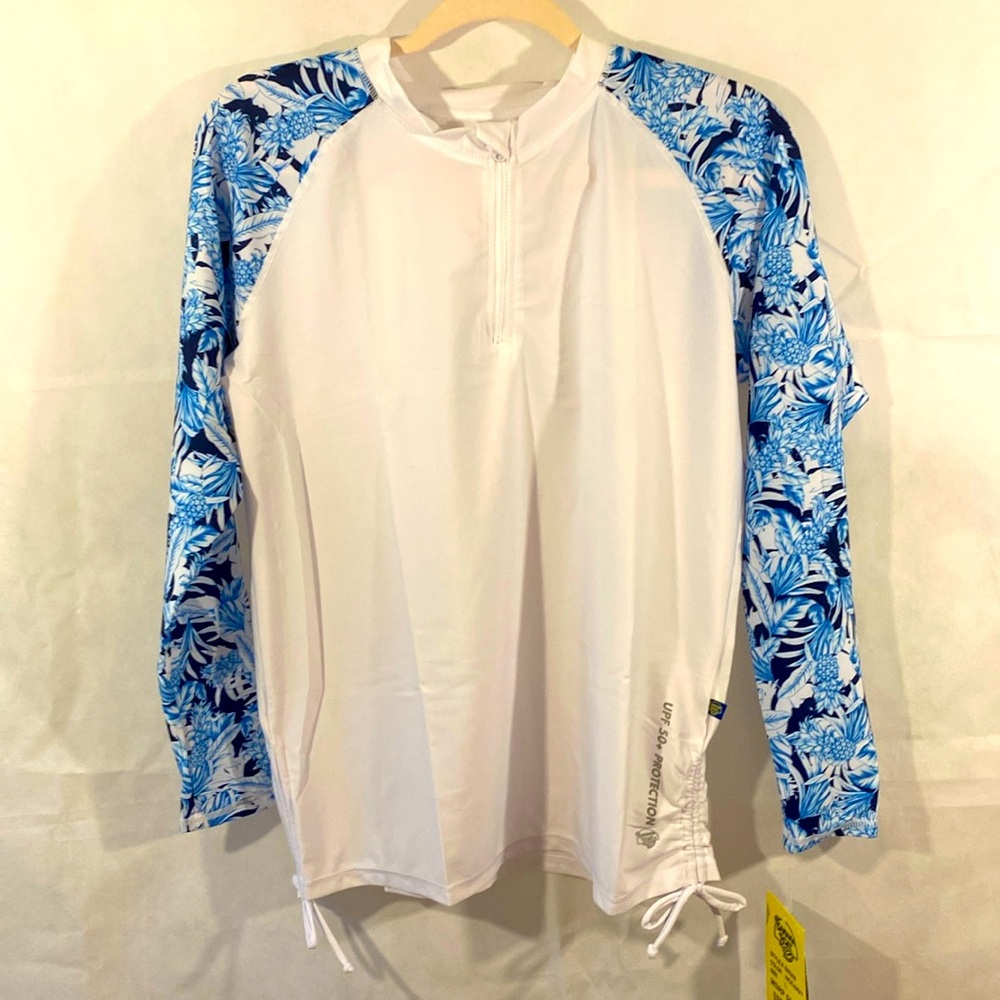 Banana Boat Women’s Rash Guard NWT UPF 50+ Protection Size Large
